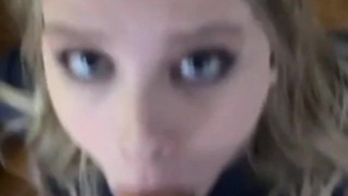 Pornstar Melody Marks Deepthroat Blowjob Blonde GIF